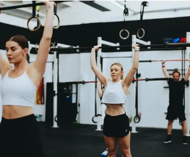 Small group working out